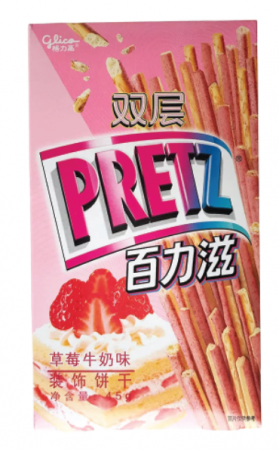 Biscuiți - Pretz Strawberry Cake 45g Glico
