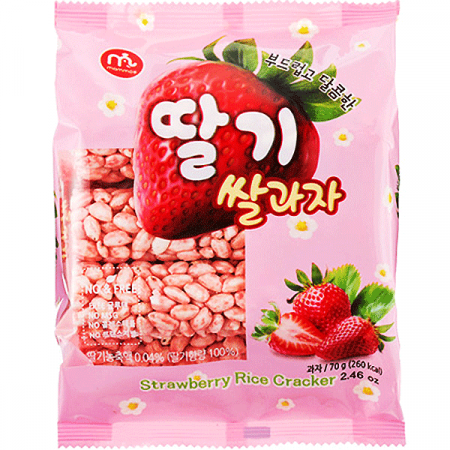 Crackers - Rice Cracker - Strawberry 70g Mammos