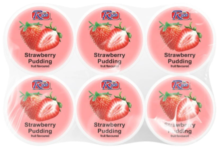Jeleuri - Rico Strawberry Pudding With Nata De Coco  390g