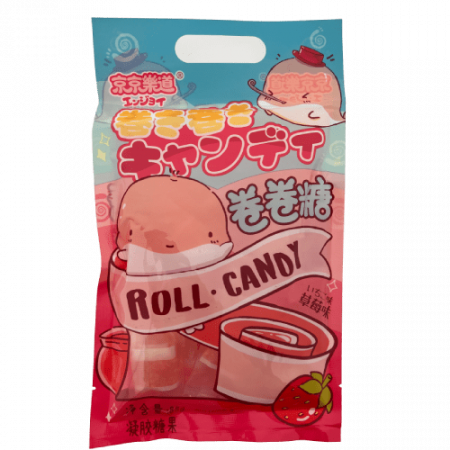 Bomboane - Roll'Up Candy Strawberry 88g Ennjoi