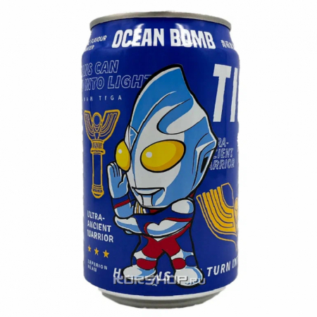Băuturiㅣ음료 - Soda Ultraman Tiga Green Apple 330ml OB