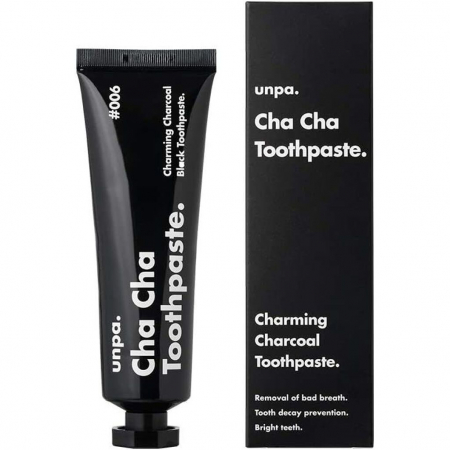 CosmeticeㅣK-Beauty - Unpa Cha Cha Toothpaste Black 100g