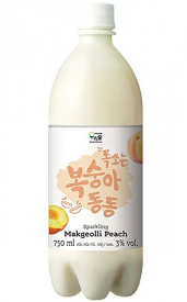 Alcoolice - WOORISOOL Sparkling Peach Makgeolli  3% Alc. PET 0.75L SGR