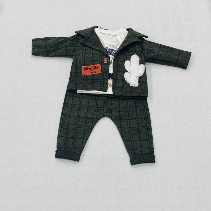 Costumas Pantaloni Sacou si Bluza Baieti 3-9 Luni KAM0009 [2]