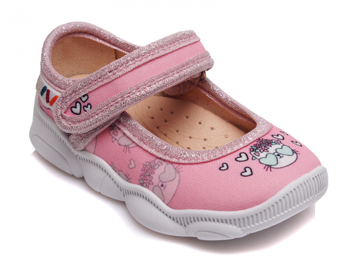 Papuci Pentru Copii Cu Imprimeu Pisicute C107850102 [1]