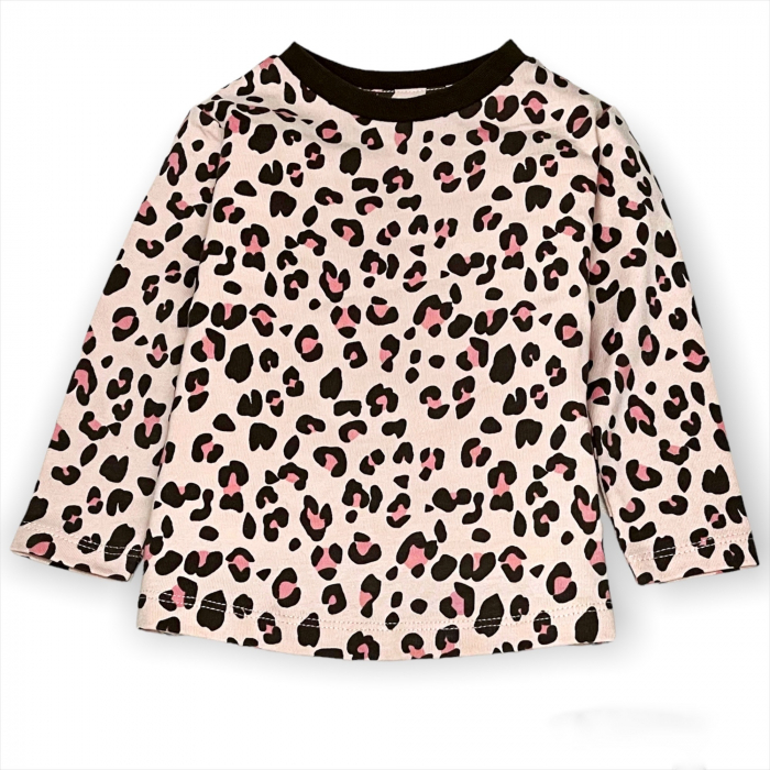 Pijama Set Bluza Si Pantaloni Leopard Roz [4]