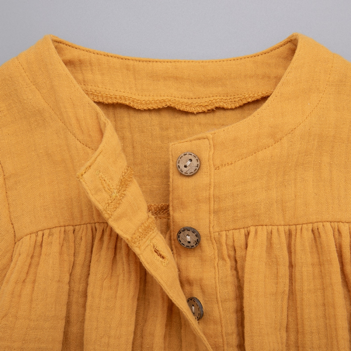 Rochita Galben Mustar Cu Buzunare Fete [3]