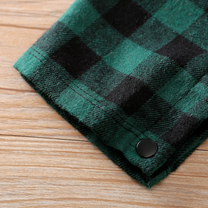 Salopeta In Carouri Verde Inchis Unisex 3-9 Luni [5]