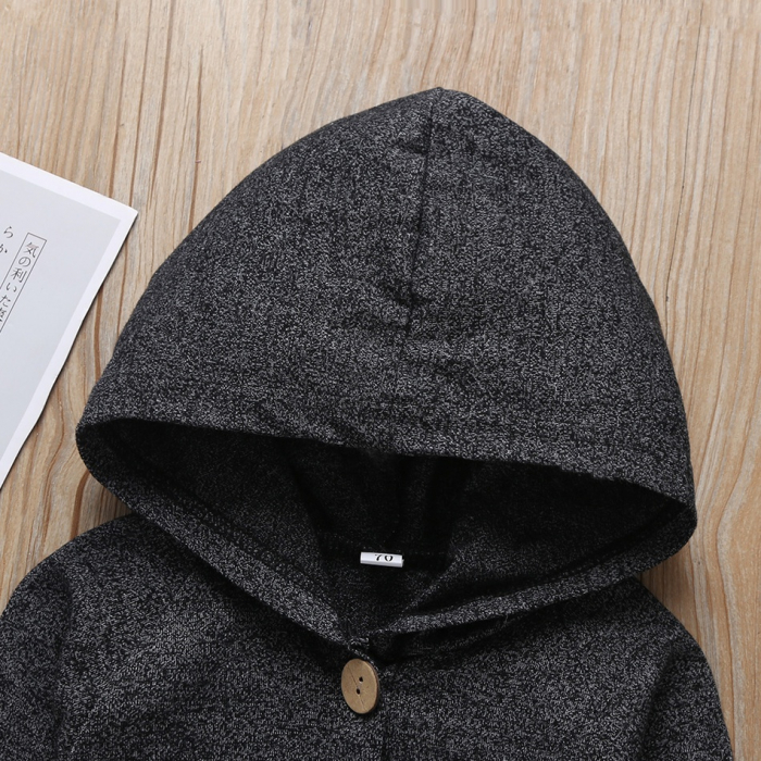 Salopeta Neagra Cu Gluga Unisex 3-12 Luni [3]