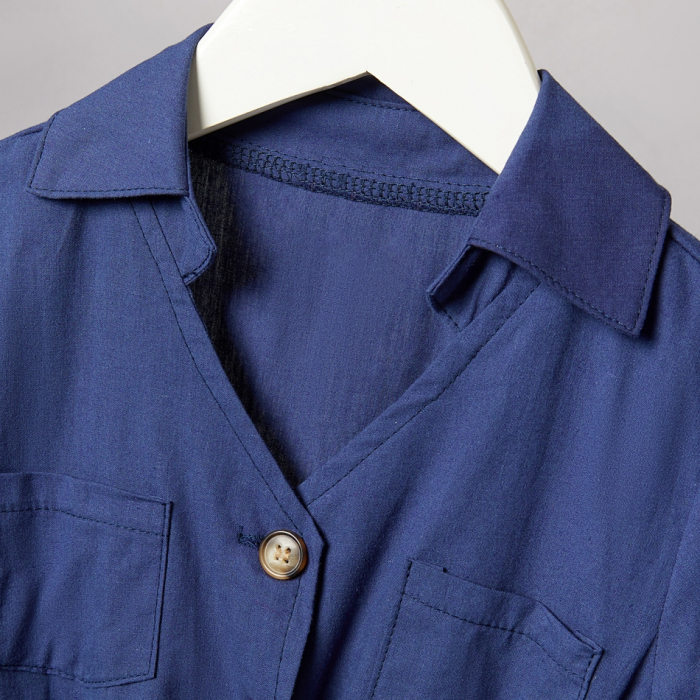Salopeta Worker cu Cordon Fetite Bluemarin [4]