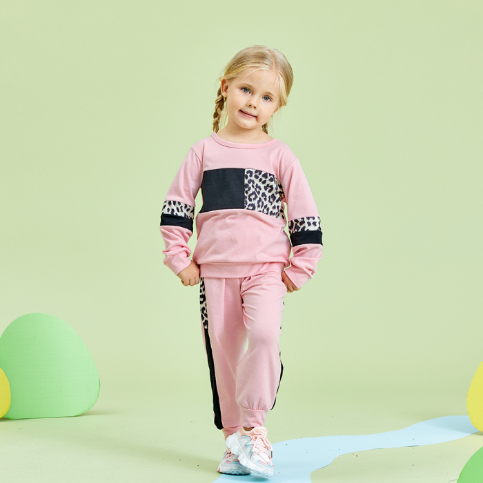 Set Bluza Si Pantaloni Leopard Roz Fete 18 Luni-5 Ani [6]