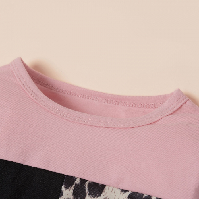 Set Bluza Si Pantaloni Leopard Roz Fete 18 Luni-5 Ani [3]