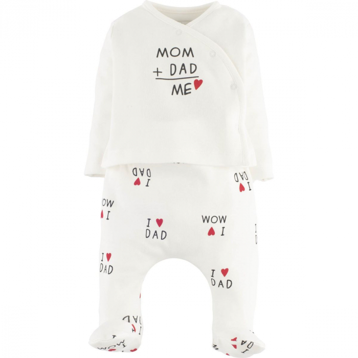 Set Cadou Nou Nascut Baby Shower 8 Piese I Love Mom And Dad [2]