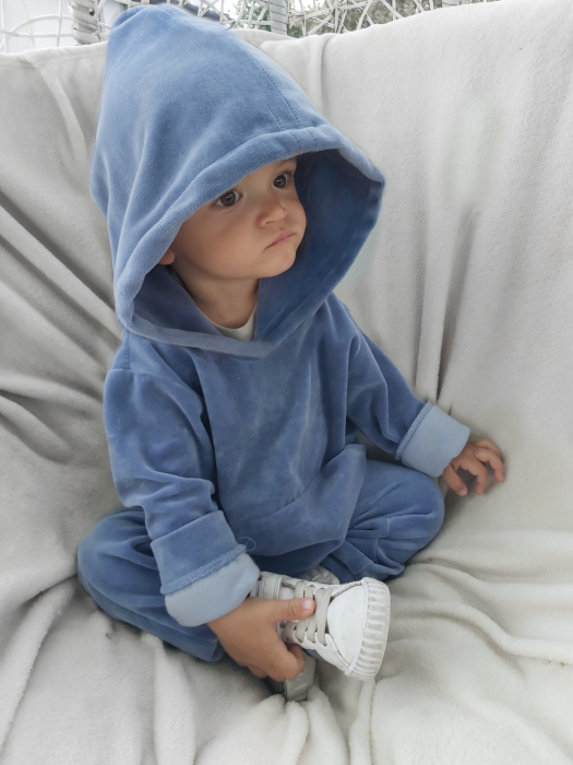 Trening Din Velur Albastru Indigo [3]