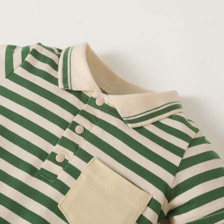 Salopeta Polo cu Dungi Verde Baieti [2]