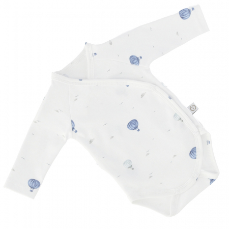 Body Bebelusi - Body Din Bumbac Organic Cu Maneca Lunga - Balloons