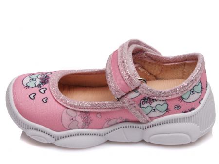 Papuci Pentru Copii Cu Imprimeu Pisicute C107850102 [1]