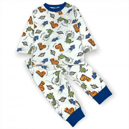 Pijama Set Bluza Si Pantaloni Dinozauri [0]