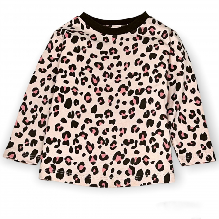 Pijama Set Bluza Si Pantaloni Leopard Roz [3]