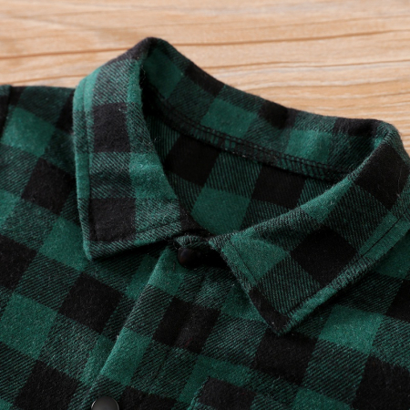 Salopeta In Carouri Verde Inchis Unisex 3-9 Luni [2]