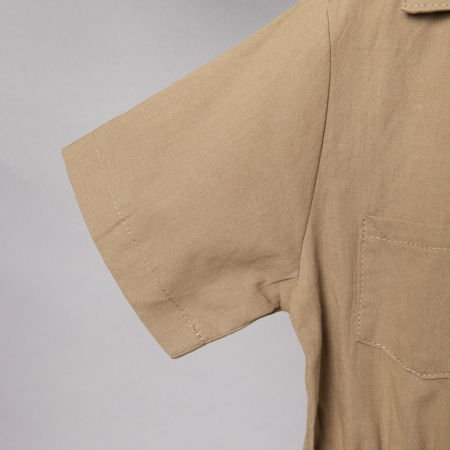 Salopeta Worker cu Cordon Fetite Maro Camel [4]