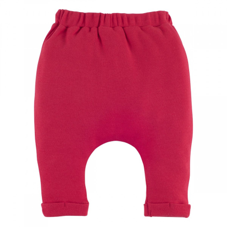 Set 2 Pantaloni Bebelusi Rosu Si Gri Cu Dungi [4]