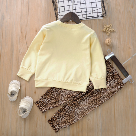 Set Bluza Bej Si Pantaloni Leopard Fete 18 Luni-5 Ani [1]