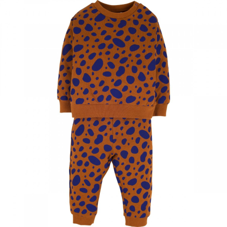 Trening Bebelusi - Set Bluza Si Pantaloni Leopard Maro Violet