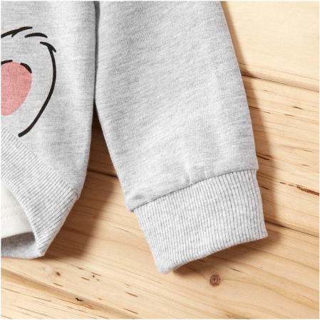 Set Bluza Si Pantaloni Panda Gri Unisex 9-12 Luni [5]