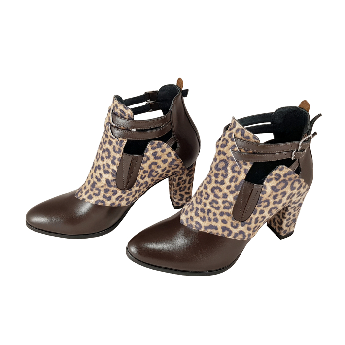 Botine Model 612 Maro cu Leopard [2]