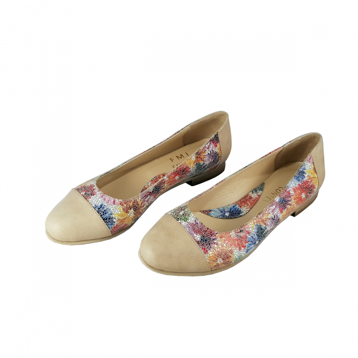 Balerini 026.1 Bej cu Presaj Floral [2]