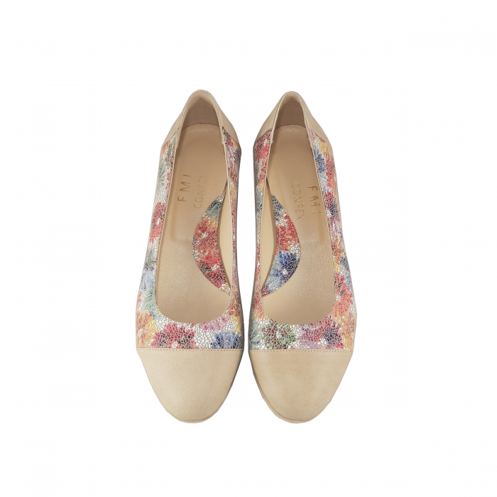 Balerini 026.1 Bej cu Presaj Floral [3]