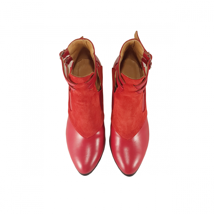 Botine Model 612 Rosu Box cu Velur [3]