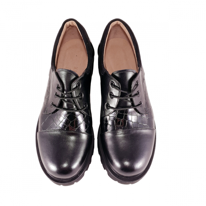 Pantofi 043.1 Negru box cu Cro co [3]