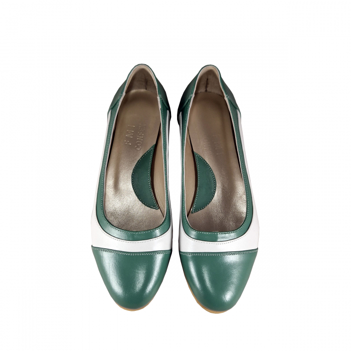 Balerini 026 B8 Verde cu Alb [3]