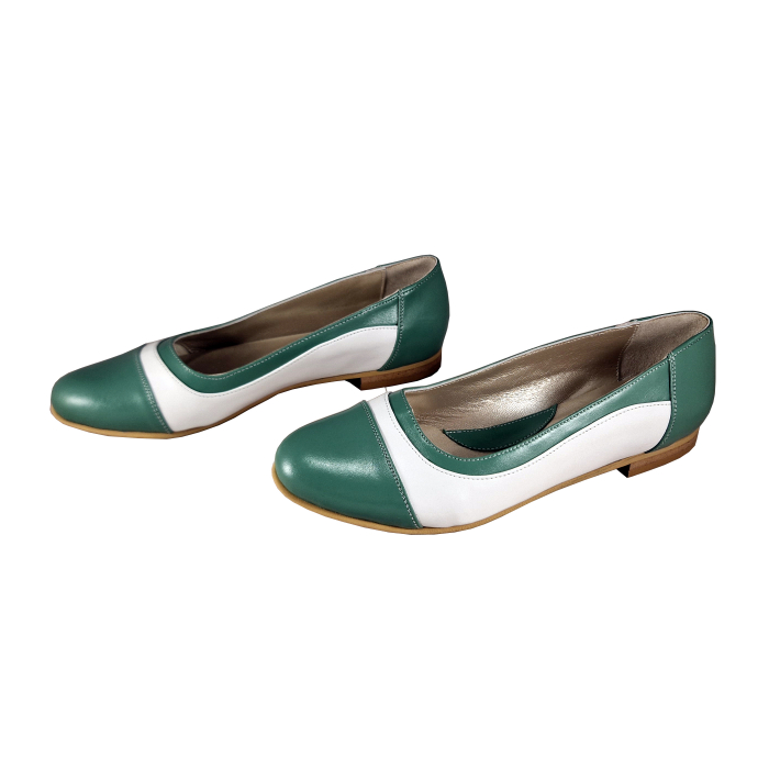 Balerini 026 B8 Verde cu Alb [2]