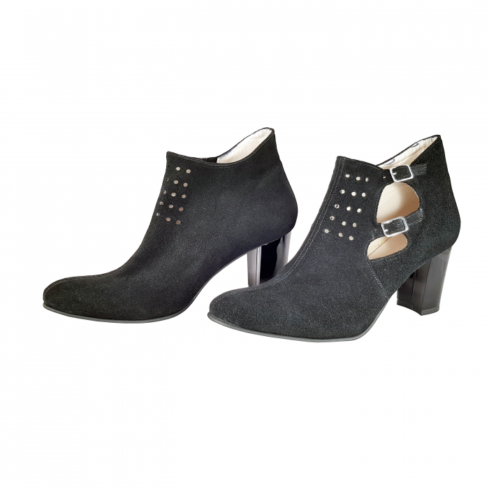 Botina Model 509 P Negru Velur [2]