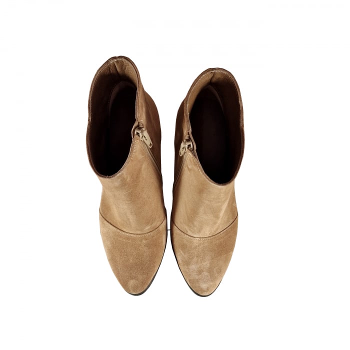 Botine Model 612 Velur Capucino [3]