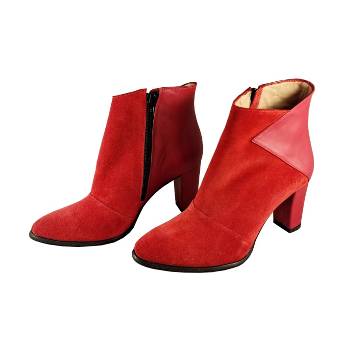 Botine Model 612 Rosu Velur cu Box [2]