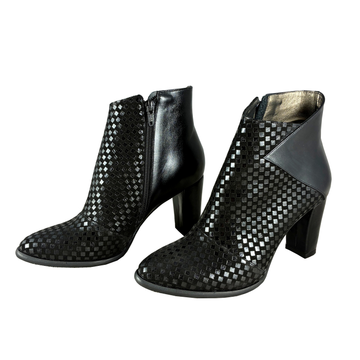 Botine Model 612 Negru cu Sah [2]