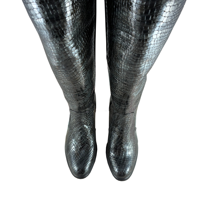 Cizme Model 398.1 Negru Croco [3]