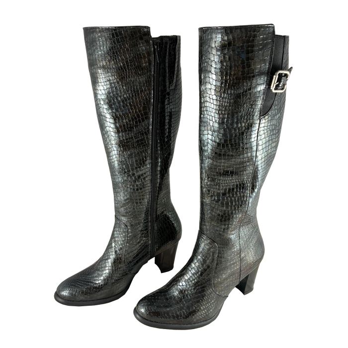 Cizme Model 398.1 Negru Croco [2]