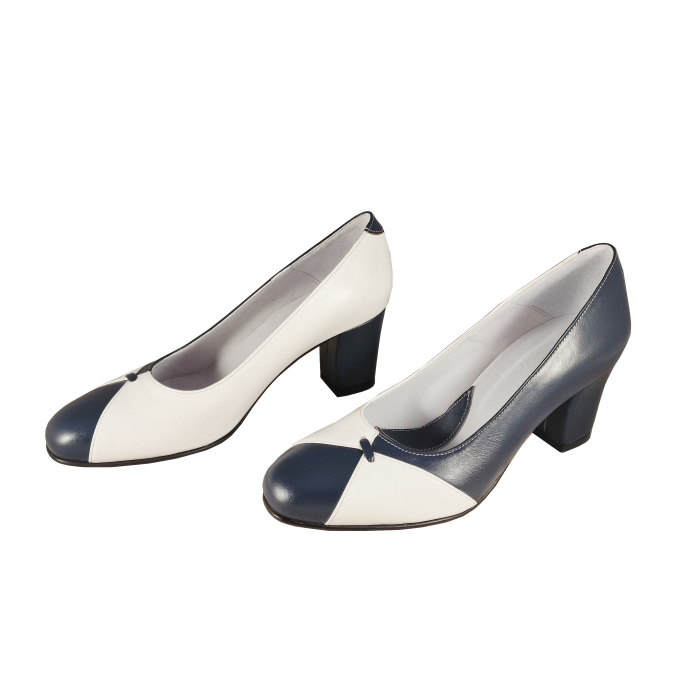 Pantofi 022.2 Bleumarin cu Alb [2]