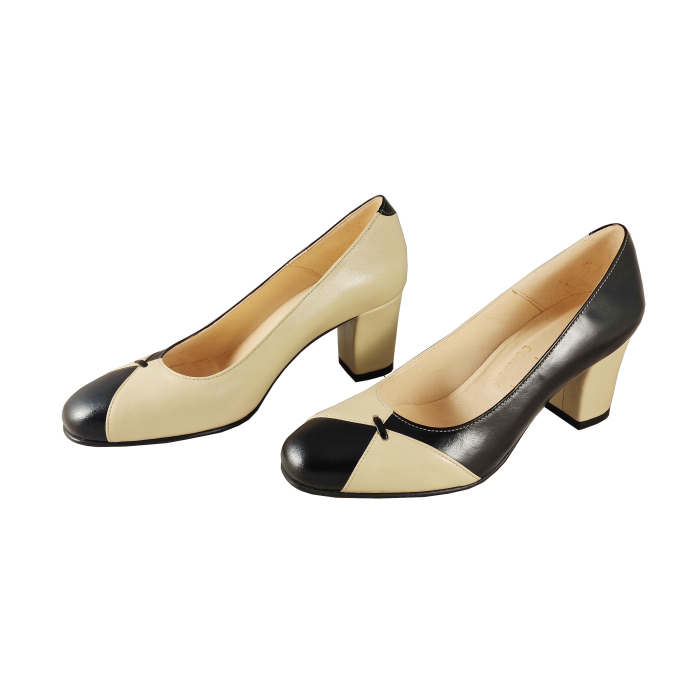 Pantofi 022.2 Negru cu Bej [2]