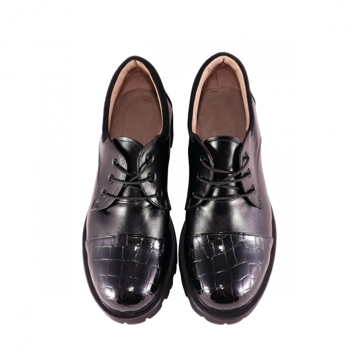 Pantofi 043.2 Negru box cu Cro co [3]