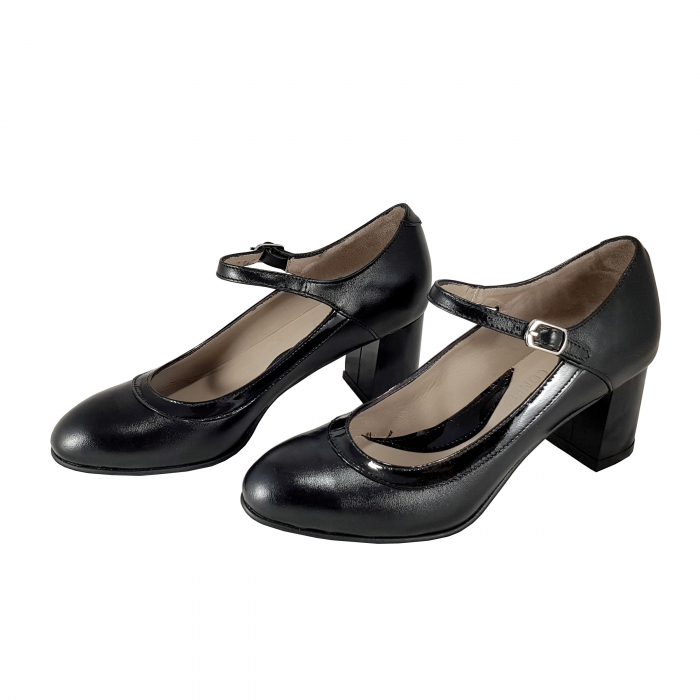 Pantofi 715 Negru Lac [2]