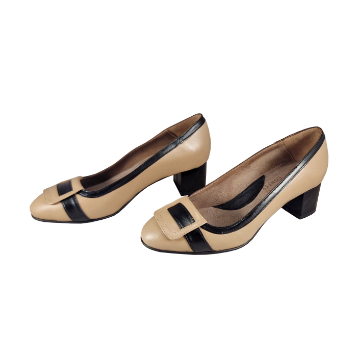 Pantofi 724 Nude cu Negru [2]