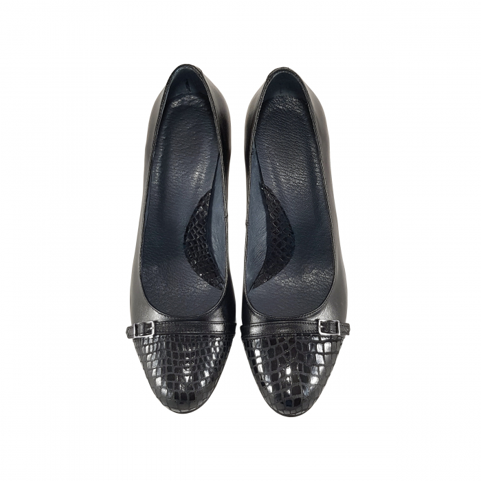 Pantofi 827 AC Negru Box cu Presaj [3]