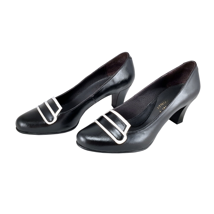 Pantofi 827 N Negru cu Bej Deschis [2]
