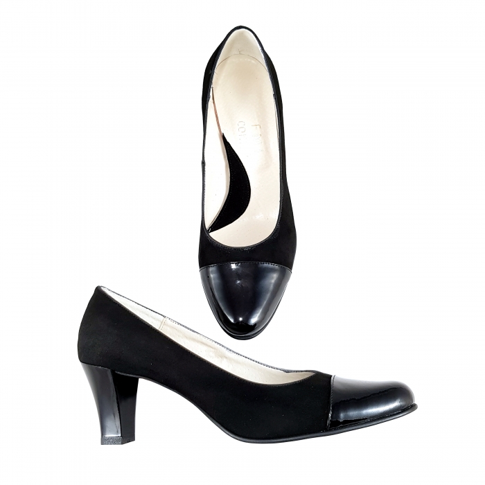 Pantofi 827 Negru Lac Velur [2]